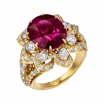 Ring «Fire burning in a flower»