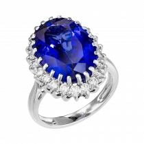 Ring «Striking with unique blue»