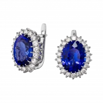 Earrings «Striking with unique blue»