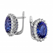 Earrings «Striking with unique blue»