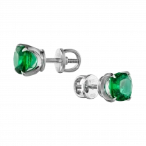 Earrings «Discovering the beauty of emeralds»