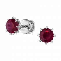 Earrings «Rubies like flame»