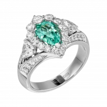 Ring «Ocean on the background of a heart»