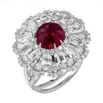 Ring «Burning Scarlet Flower»