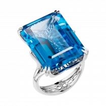 Ring «Sea, blazing with blue fire»