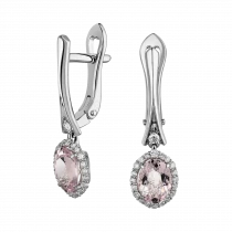 Earrings «pink glitter»