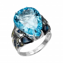 Ring «In the deep blue»