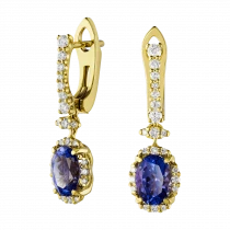 Earrings «Blue overflow»-1