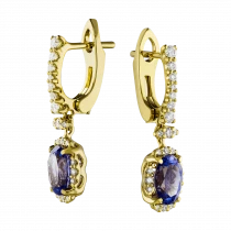 Earrings «Blue overflow»-1
