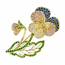 Brooch «Pansies»
