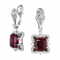 Earrings «Pulsation of Scarlet Sparks»