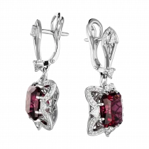 Earrings «Pulsation of Scarlet Sparks»