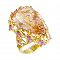 Ring «Sunset blushes the clouds»