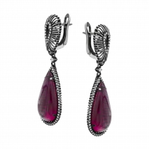 Earrings «Ruby Glow»