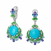 Earrings «Blue wine»