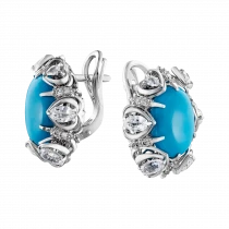 Earrings «In turquoise waves»